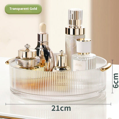 Plastic Cosmetics Rotating Storage Box